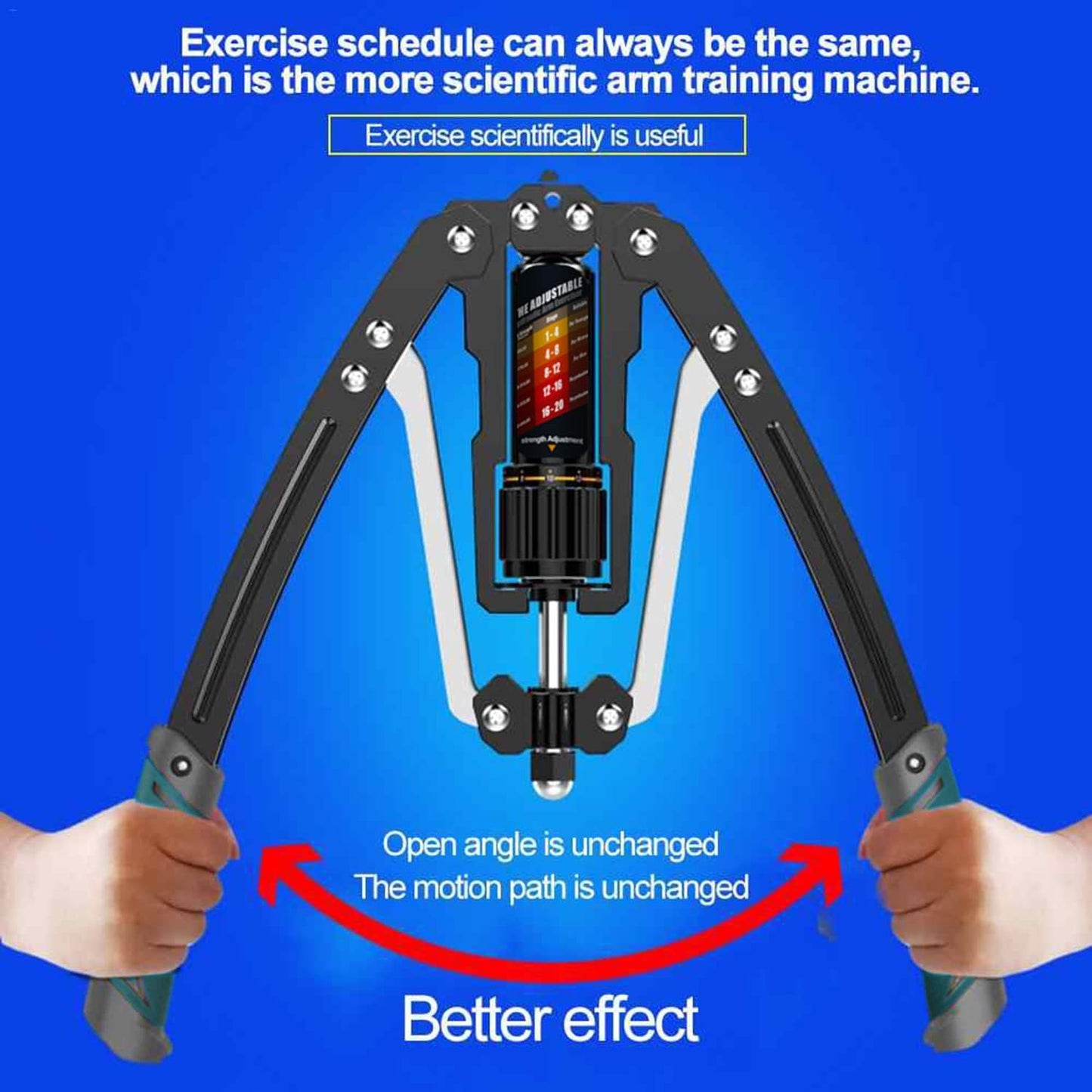 Adjustable Hydraulic Power Twister Arm Exerciser – 22-440lbs Strength Training Equipment for Home Gym, Chest & Shoulder Workout