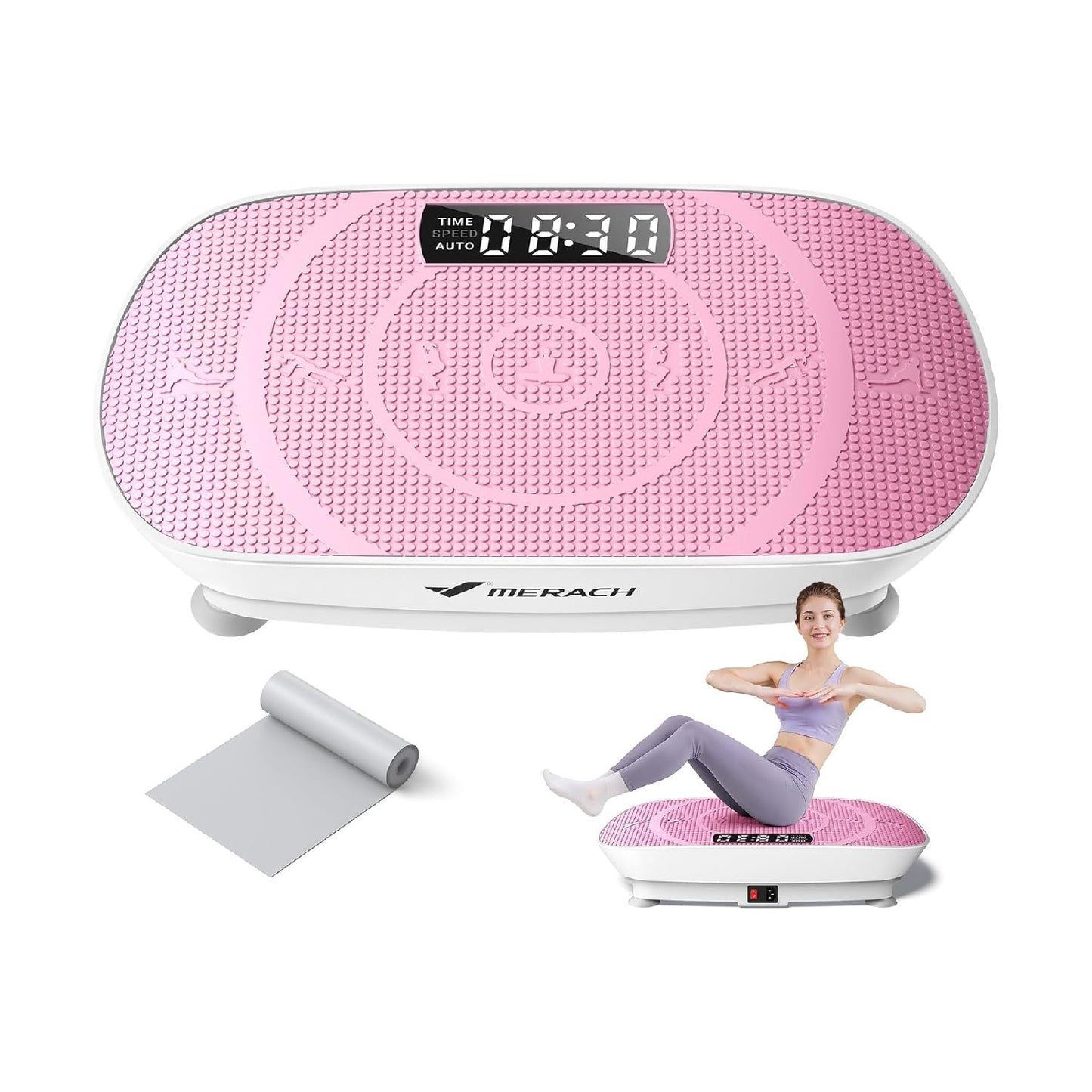 Vibration Plate Exercise Machine – Whole Body Workout Platform with Bluetooth & Silicone Pedal, Auto Mode for Home Fitness