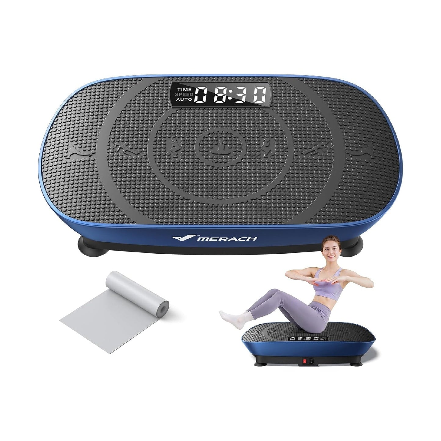 Vibration Plate Exercise Machine – Whole Body Workout Platform with Bluetooth & Silicone Pedal, Auto Mode for Home Fitness