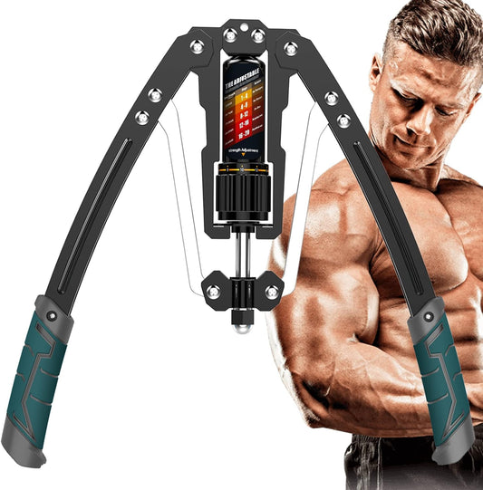 Adjustable Hydraulic Power Twister Arm Exerciser – 22-440lbs Strength Training Equipment for Home Gym, Chest & Shoulder Workout