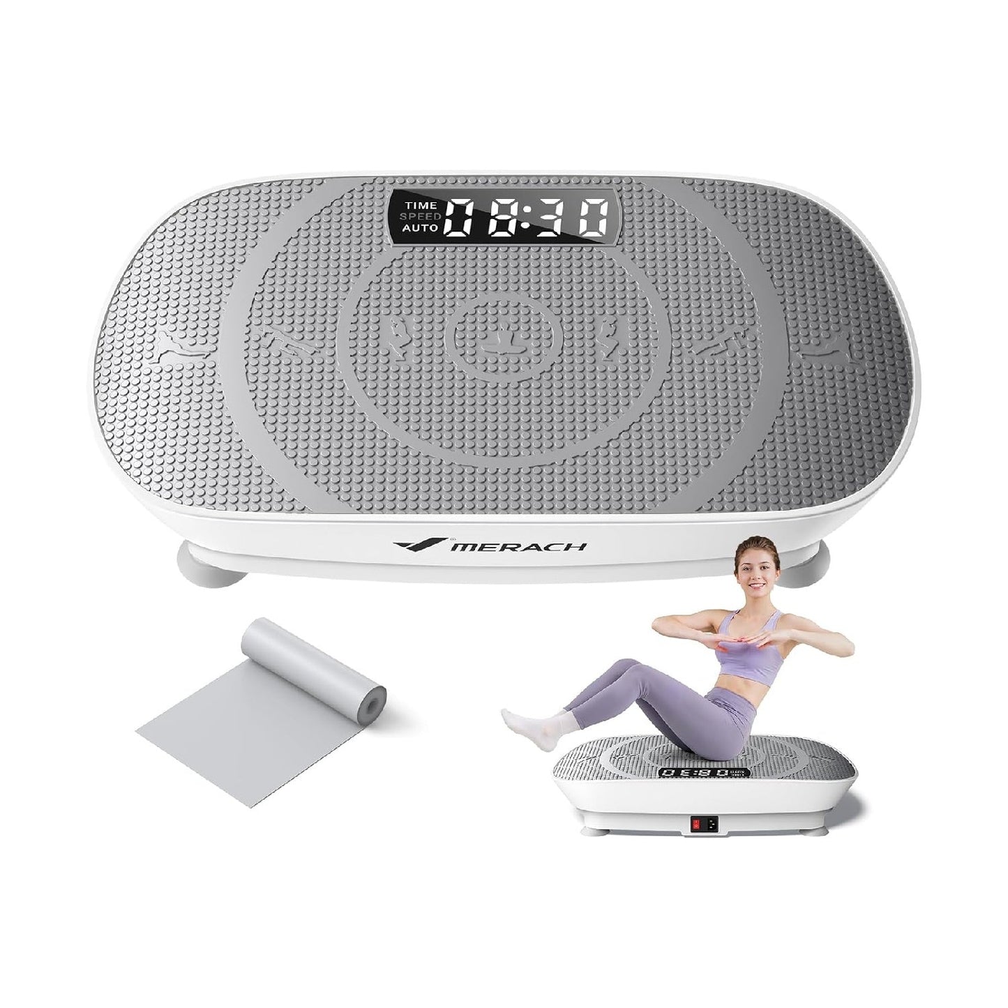 Vibration Plate Exercise Machine – Whole Body Workout Platform with Bluetooth & Silicone Pedal, Auto Mode for Home Fitness